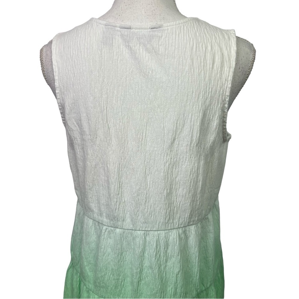 Lands’ End Women’s Pullover Sleeveless Top Sz Small Multi Color Tiered Krinkle - Picture 5 of 10